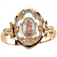 Picture of 14K Yellow Gold Tricolor Ldy Guadalupe Ring