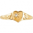 14K Yellow Gold Youth Heart Ring