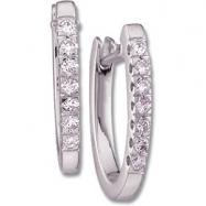 Picture of 14K White Gold Pair Diamond Earring