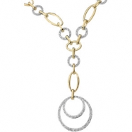 Picture of 14K Yellow White Gold & Diamond Necklace