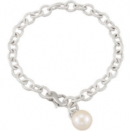 Picture of Sterling Silver 11.00- 8 Inch Freshwater Cultured Pearl Bracelet