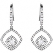 Picture of 14K White Gold Pair Diamond Earrings