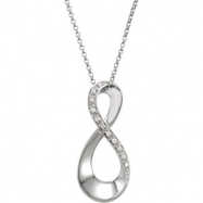 Picture of 14K White Gold 18.00 Inch Diamond Necklace  Diamond quality AA (I1 clarity G-I color)