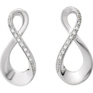 Picture of 14K White Gold Pair Diamond Earrings  Diamond quality AA (I1 clarity G-I color)
