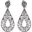 Sterling Silver Pair Diamond Earrings