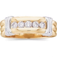 Picture of 14K Yellow White Gold Two Tone Gents Diamond Ring