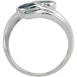 Sterling Silver Genuine Sky London And Swiss Blue Topaz Ring