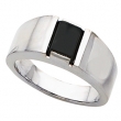 Sterling Silver Genuine Onyx Ring