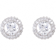 Picture of 14K White Gold Pair Diamond Earrings