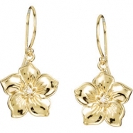 Picture of 14K Yellow Gold Earring Pair Forget Me Not Earrings