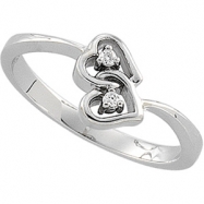 Picture of 14K White Gold Diamond Heart Ring