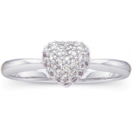 Picture of 14K White Gold Diamond Heart Ring