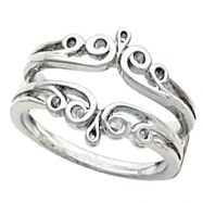 Picture of 14K White Gold All Metal Ring Guard