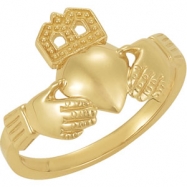 Picture of 14K Yellow Gold Small Claddagh Ring