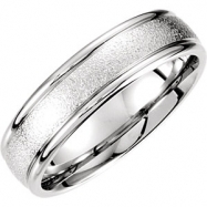 Picture of 14kt White Band 10.00 06.00 MM Complete No Setting Polished FANCY CARVED BAND