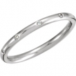 14kt White Band Complete with Stone ROUND 01.30 MM Diamond Polished 1/10CTW DIAMOND ETERNITY BAND