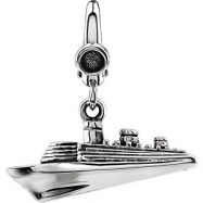 Picture of Sterling Silver CHARM Complete No Setting 21.00X10.00 MM Polished CRUISE SHIP CHARM