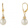 EARRING NONE VARIOUS VARIOUS PEARL NONE Complete with Stone 14kt Yellow Polished FRSHWTR CULTURED PRL DROP EAR
