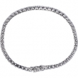 Sterling Silver BRACELET Complete with Stone ROUND 03.00 MM CUBIC ZIRCONIA Polished 7 INCH CZ BRACELET