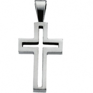 Picture of Sterling Silver 13.50X09.50 MM Polished CROSS PENDANT
