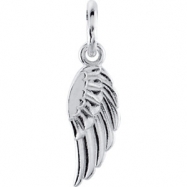 Picture of Sterling Silver CHARM Complete No Setting 19.70X05.50 MM Polished POSH MOMMY COLL WING CHRM W/JR