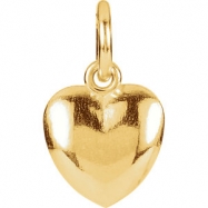 Picture of 14kt Yellow CHARM W/JUMP RING Complete No Setting 15.50X08.90 MM Polished POSH MOMMY HEART CHARM W/JUMP