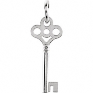 Picture of Sterling Silver CHARM W/JUMP RING COMPELTE NO SETTING 24.00X08.25 MM Polished POSH MOMMY KEY CHARM W/JUMP RI