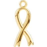 Picture of 14kt Yellow CHARM Mounting 15.75X06.75 MM Polished POSH MOMMY COLL BREAST CANCER