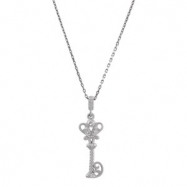 Picture of Sterling Silver Necklace Key Design Necklace