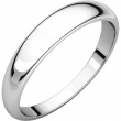 Sterling Silver 04.00 mm Half Round Tapered Band