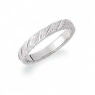 Picture of 14kt White SIZE 09.00 Polished HAND ENGRAVED BAND