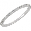 14kt White Band Complete with Stone NONE NO CENTER STONE NO CENTER STONE NONE Polished 1/4CTW DIAMOND BAND