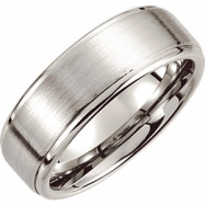 Picture of Cobalt 13.50 8.0 MM SATIN/POLISHED ROUNDED RIDGED BAND