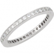 14kt White Band Complete with Stone 07.00 ROUND 01.30 MM Diamond Polished 3/8CTW ETERNITY BAND