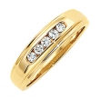 14kt White 1/3CTTW, SI2-3, GH Polished GENTS DIAMOND RING