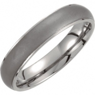 Picture of Titanium 12.00 05.00 MM POLISHED RIDGED OXIDIZED CTR DOMED BAND