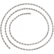 14kt White BULK BY INCH Polished 02.50 MM ROPE CHAIN
