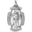 Sterling Silver 33.00X20.50 MM MEDAL ONLY Polished ST. FLORIAN MEDAL W/OUT CHAIN