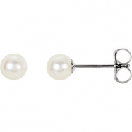 Picture of 14KW PAIR 04.00 MM P AKOYA CULTURED PEARL EARRINGS