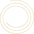 14kt Yellow BULK BY INCH Polished SOLID BEAD CHAIN