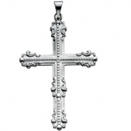 Picture of Sterling Silver 44.00X31.50 MM Polished LARGE FANCY CROSS PENDANT