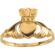 Sterling Silver RING Polished YOUTH CLADDAGH RING