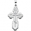 Sterling Silver 19.00 X 13.00 MM Polished ORTHODOX CROSS PENDANT