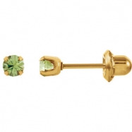 Picture of YP AUGUST 03.00 MM P SOLITAIRE BIRTHSTONE EARRING