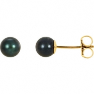 Picture of 14KY PAIR 05.00 MM P BLACK PEARL EARRING