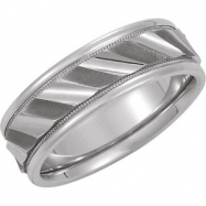 Picture of 14kt White Band 06.00 NONE Complete No Setting Polished DESIGN DUO BAND