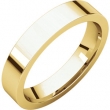 10kt Yellow 04.00 mm Flat Comfort Fit Band