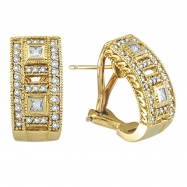 Picture of Diamond Earrings 14K Yellow Gold