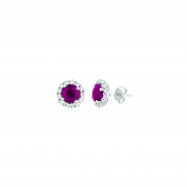 Picture of Ruby & diamond earrings