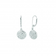 Diamond round earrings